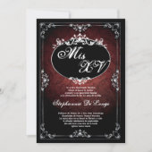 5x7 Hanger Broach Quinceanera Verjaardag Uitnodigi Kaart (Voorkant)