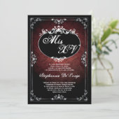 5x7 Hanger Broach Quinceanera Verjaardag Uitnodigi Kaart (Staand voorkant)