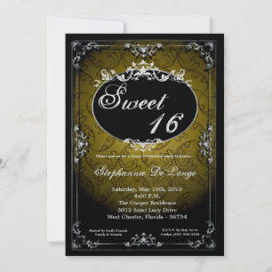 5x7 Hanger Broach Sweet 16 Verjaardag Uitnodiging