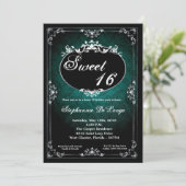 5x7 Hanger Broach Sweet 16 Verjaardag Uitnodiging (Staand voorkant)