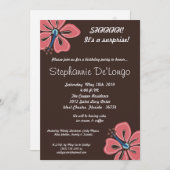 5x7 Hawaiian Hibiscus Bloem Verjaardag Uitnodiging (Voorkant / Achterkant)