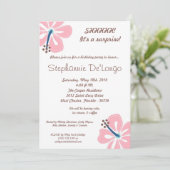 5x7 Hawaiian Hibiscus Flower Birthday Invitation Kaart (Staand voorkant)
