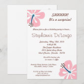 5x7 Hawaiian Hibiscus Flower Birthday Invitation Kaart (Voorkant / Achterkant)