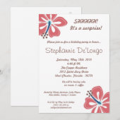 5x7 Hawaiian Hibiscus Flower Birthday Invitation Kaart (Voorkant / Achterkant)