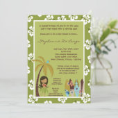 5x7 Hawaiian Luau Tropisch Baby shower Uitnodiging (Staand voorkant)