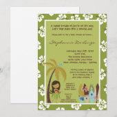 5x7 Hawaiian Luau Tropisch Baby shower Uitnodiging (Voorkant / Achterkant)