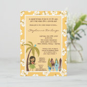 5x7 Hawaiian Luau Tropisch Baby shower Uitnodiging (Staand voorkant)