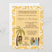 5x7 Hawaiian Luau Tropisch Baby shower Uitnodiging (Voorkant / Achterkant)