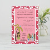 5x7 Hawaiian Luau Tropisch Baby shower Uitnodiging (Staand voorkant)