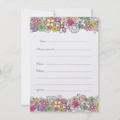 5x7 heldere bloesems blanco invullen invullen uitn kaart (Achterkant)