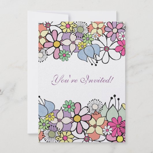 5x7 heldere bloesems blanco invullen invullen uitn kaart (Voorkant)