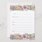 5x7 heldere bloesems blanco invullen invullen uitn kaart (Achterkant)