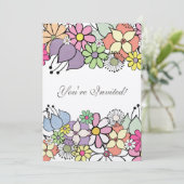 5x7 heldere bloesems blanco invullen invullen uitn kaart (Staand voorkant)