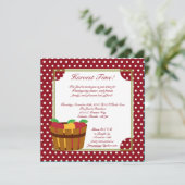 5x7 Herfst Apple Bin Thanksgiving Party nodiging Kaart (Staand voorkant)