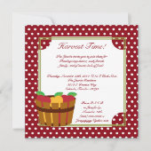 5x7 Herfst Apple Bin Thanksgiving Party nodiging Kaart (Voorkant)