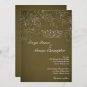 5x7 Herfst Bloemen Herfst Linnen Huwelijksuitnodig Kaart (Voorkant / Achterkant)