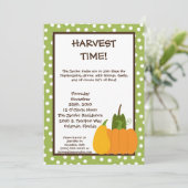5x7 Herfst Harvest Pumpkin Thanksgiving Uitnodigin Kaart (Staand voorkant)