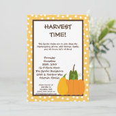 5x7 Herfst Harvest Pumpkin Thanksgiving Uitnodigin Kaart (Staand voorkant)