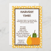 5x7 Herfst Harvest Pumpkin Thanksgiving Uitnodigin Kaart (Voorkant / Achterkant)