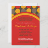 5x7 herfst Herfst Polka Dot Baby shower Uitnodigin Kaart (Voorkant)