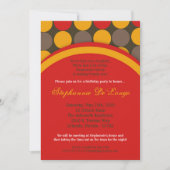 5x7 Herfst Herfst Polka Dot Verjaardag Deel Uitnod Kaart (Voorkant)