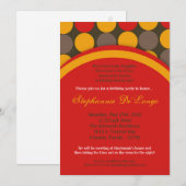 5x7 Herfst Herfst Polka Dot Verjaardag Deel Uitnod Kaart (Voorkant / Achterkant)