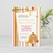 5x7 Herfst Herfst Pompoen Baby shower Uitnodiging (Staand voorkant)