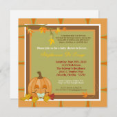 5x7 Herfst Herfst Pompoen Baby shower Uitnodiging (Voorkant / Achterkant)