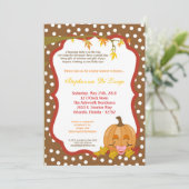 5x7 Herfst Herfst Pompoen Baby shower Uitnodiging (Staand voorkant)