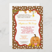 5x7 Herfst Herfst Pompoen Baby shower Uitnodiging (Voorkant / Achterkant)