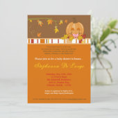 5x7 Herfst Herfst Pompoen Baby shower Uitnodiging (Staand voorkant)
