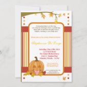 5x7 Herfst Herfst Pompoen Baby shower Uitnodiging (Voorkant)