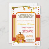 5x7 Herfst Herfst Pompoen Baby shower Uitnodiging (Voorkant / Achterkant)