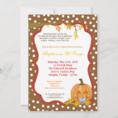 5x7 herfst Herfst Pumpkin Baby shower Uitnodiging (Voorkant)