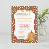 5x7 herfst Herfst Pumpkin Baby shower Uitnodiging (Staand voorkant)