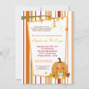 5x7 herfst Herfst Pumpkin Baby shower Uitnodiging