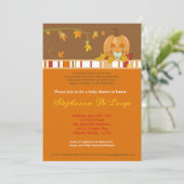 5x7 herfst Herfst Pumpkin Baby shower Uitnodiging (Staand voorkant)