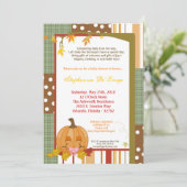 5x7 herfst Herfst Pumpkin Baby shower Uitnodiging (Staand voorkant)