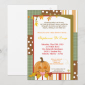 5x7 herfst Herfst Pumpkin Baby shower Uitnodiging (Voorkant / Achterkant)