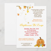 5x7 herfst Herfst Pumpkin Baby shower Uitnodiging (Voorkant / Achterkant)