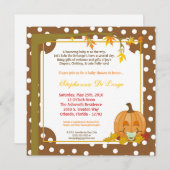 5x7 herfst Herfst Pumpkin Baby shower Uitnodiging (Voorkant / Achterkant)