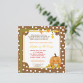 5x7 herfst Herfst Pumpkin Baby shower Uitnodiging (Staand voorkant)