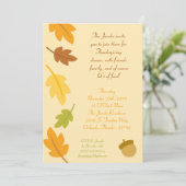 5x7 Herfst Herfst verlaat Thanksgiving Uitnodiging (Staand voorkant)