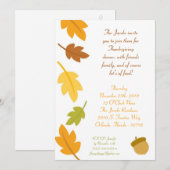5x7 Herfst Herfst verlaat Thanksgiving Uitnodiging (Voorkant / Achterkant)