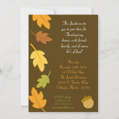 5x7 Herfst Herfst verlaat Thanksgiving Uitnodiging (Voorkant)