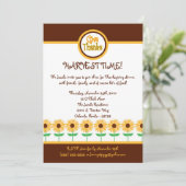 5x7 Herfst Herfst Zonnebloem Thanksgiving Uitnodig Kaart (Staand voorkant)