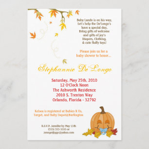 5x7 herfst Uitnodiging tot Baby shower