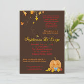 5x7 herfst Uitnodiging tot Baby shower (Staand voorkant)