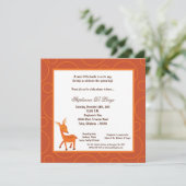 5x7 Herten Pok-a-Dot Baby shower Kaart (Staand voorkant)