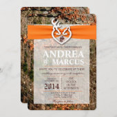 5x7 hertenpaar Doe Buck Camo bruiloft uitnodiging (Voorkant / Achterkant)